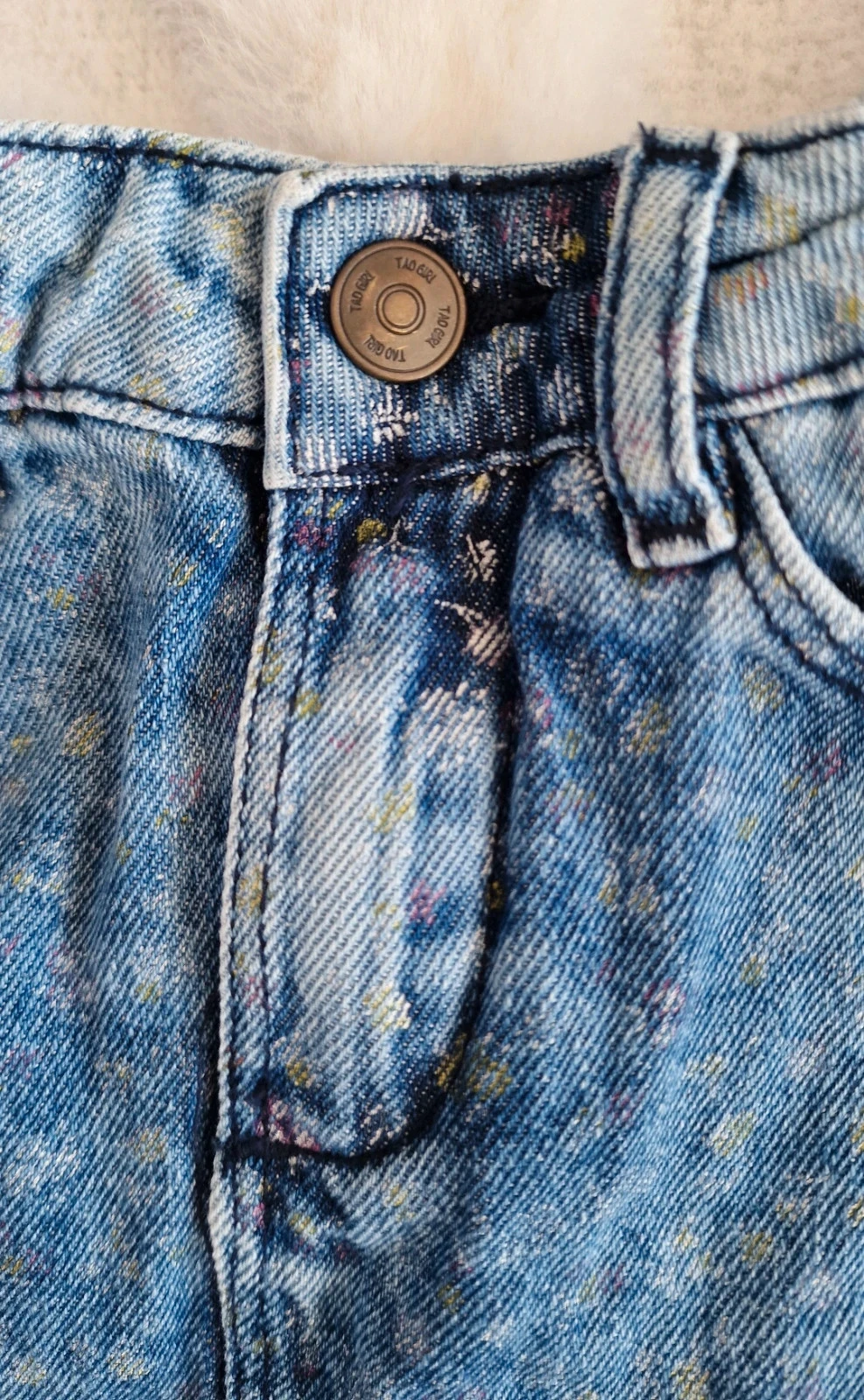 Saia jeans feminina Tape à l’üeil  8 anos (128 cm)  Muito bom estado – photo 4